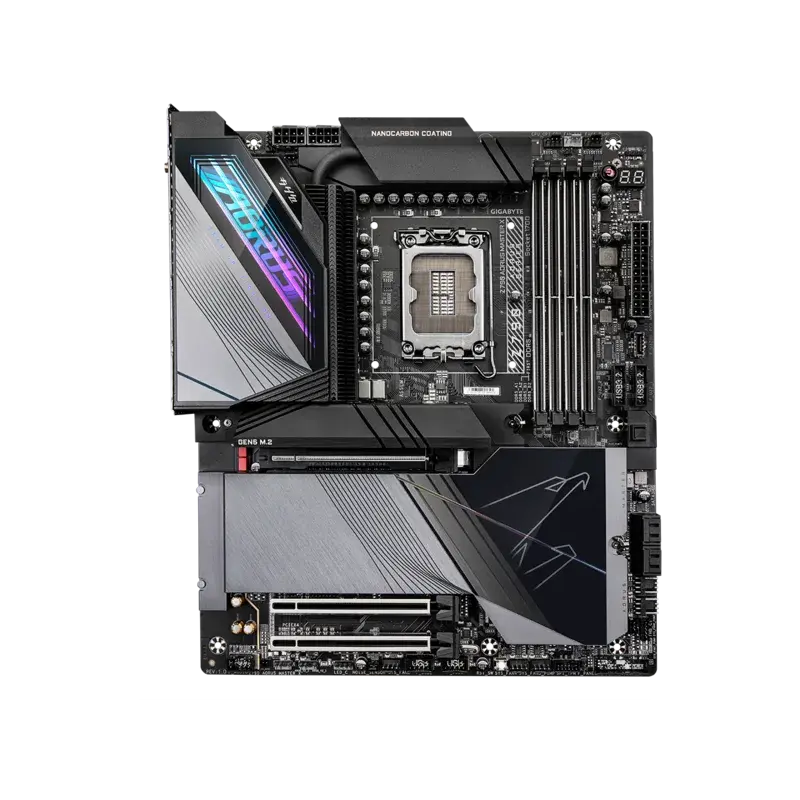 Материнская плата GIGABYTE Z790 AORUS MASTER X, Z790 s1700, 4xDDR5(256GB), DP, 1xPCIe 5.0x16, 2xPCIe 3.0x16, 1xLAN (10GbE), Wi-Fi 7, BT 5.3, 4xSATA 6Gb/s, 5xM.2, 3xUSB-C, 11xUSB 3.2, ATX